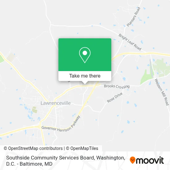Southside Community Services Board map