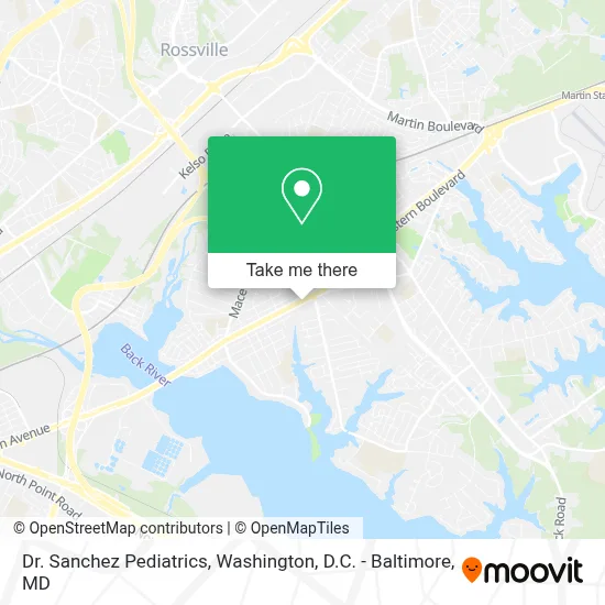 Dr. Sanchez Pediatrics map