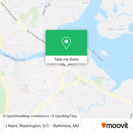 J Nails map