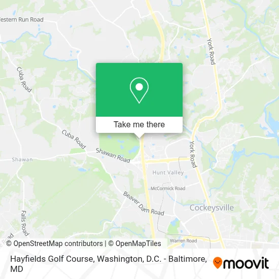 Hayfields Golf Course map