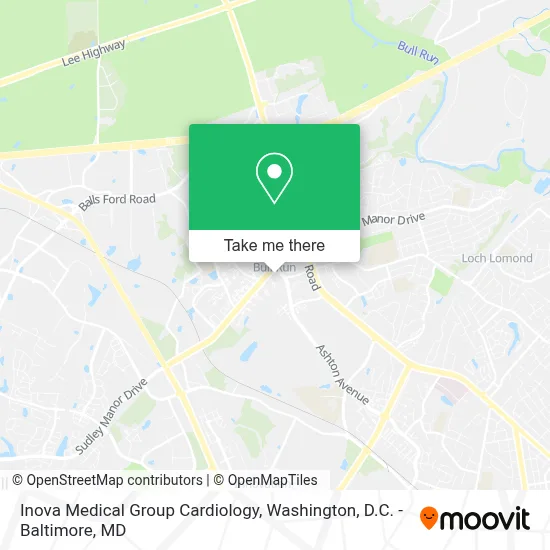 Inova Medical Group Cardiology map