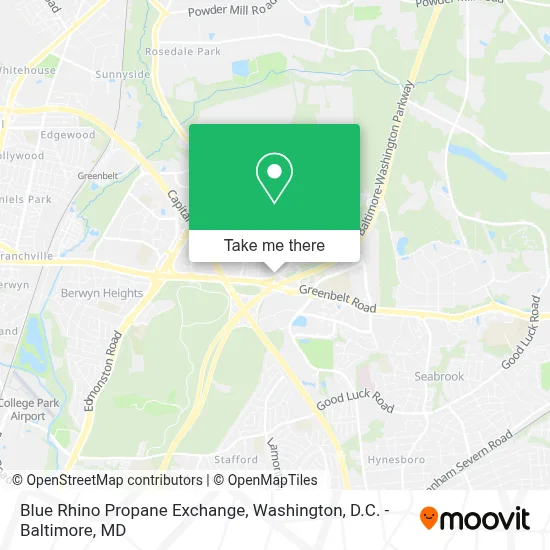 Blue Rhino Propane Exchange map