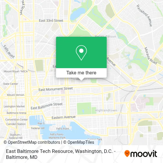 East Baltimore Tech Resource map