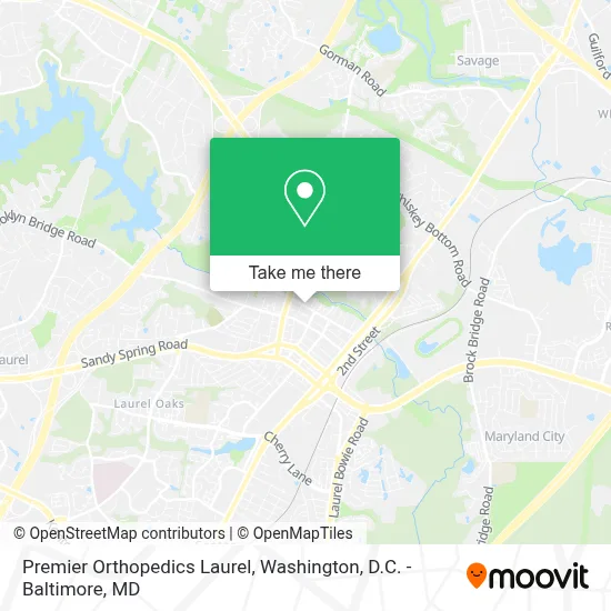 Premier Orthopedics Laurel map