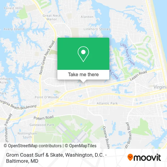 Grom Coast Surf & Skate map