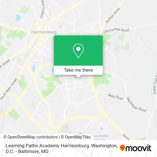 Learning Paths Academy Harrisonburg map