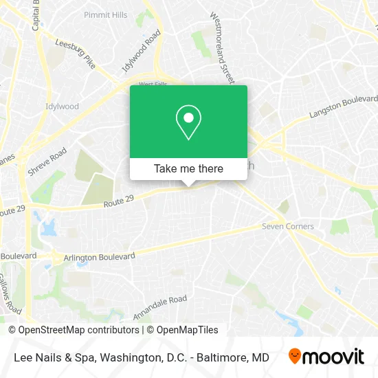 Lee Nails & Spa map