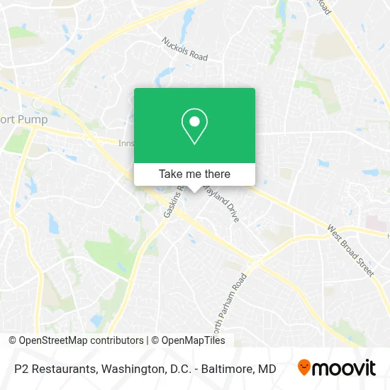 P2 Restaurants map