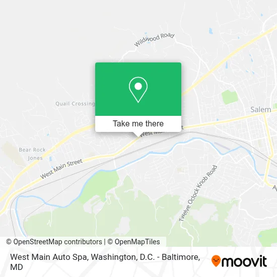 West Main Auto Spa map