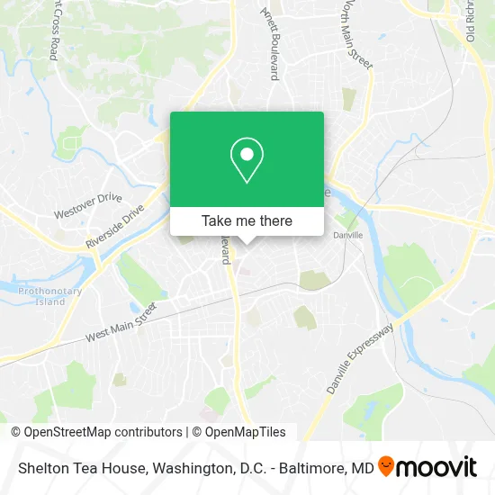 Shelton Tea House map