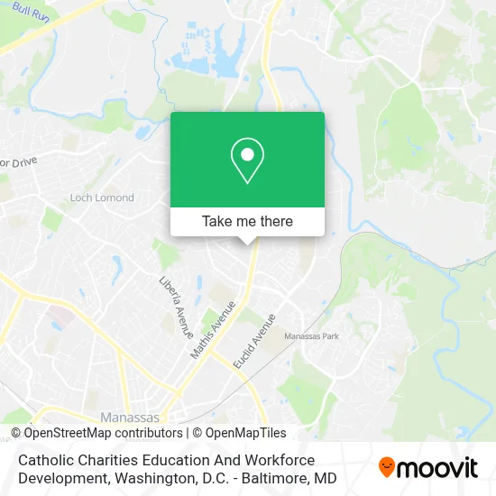 Catholic Charities Education And Workforce Development map