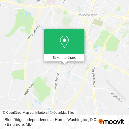 Blue Ridge Independence at Home map