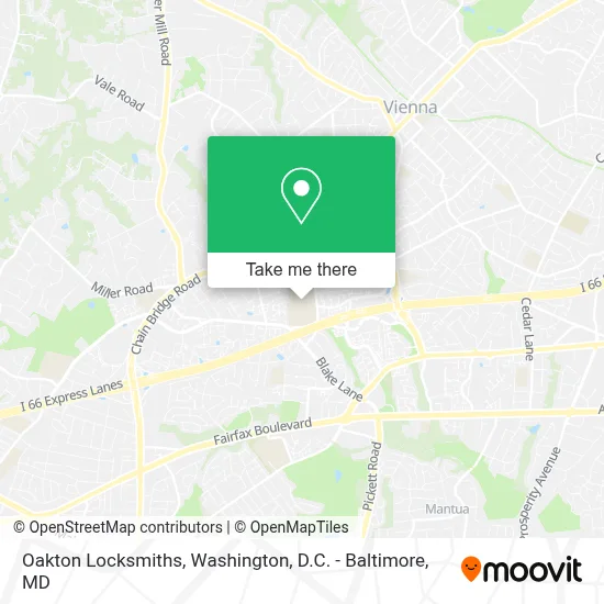 Oakton Locksmiths map