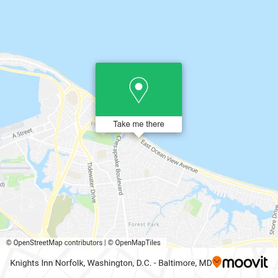 Knights Inn Norfolk map