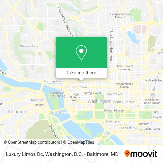 Luxury Limos Dc map