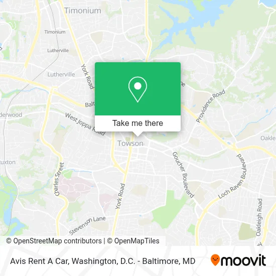 Avis Rent A Car map