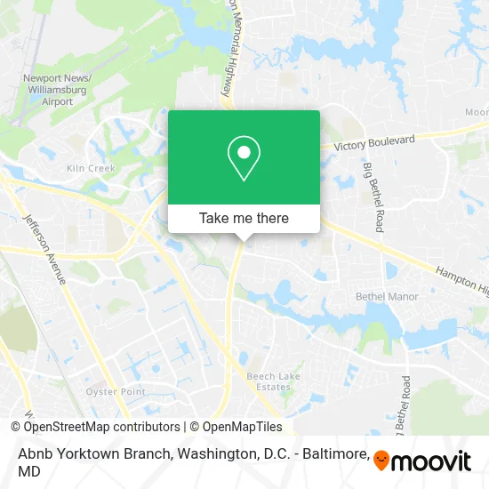 Abnb Yorktown Branch map