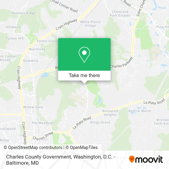 Charles County Government map
