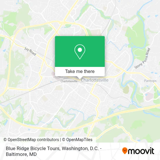 Blue Ridge Bicycle Tours map