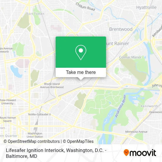 Lifesafer Ignition Interlock map