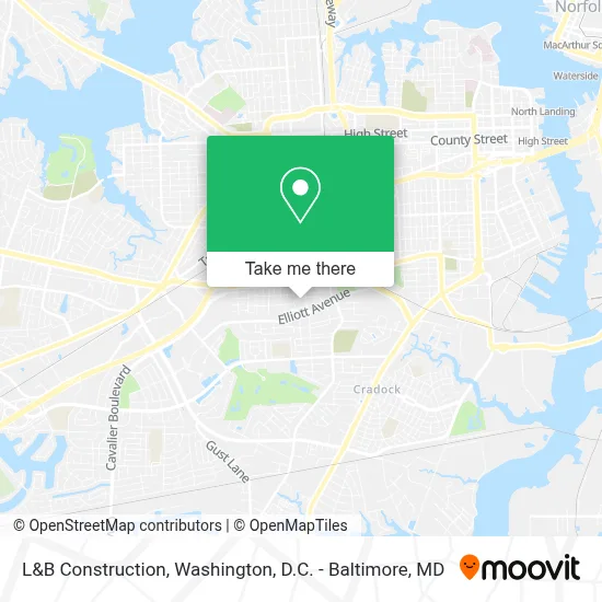 L&B Construction map