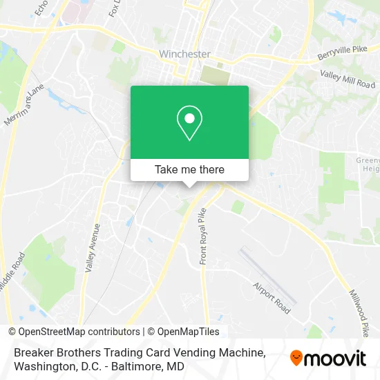 Breaker Brothers Trading Card Vending Machine map