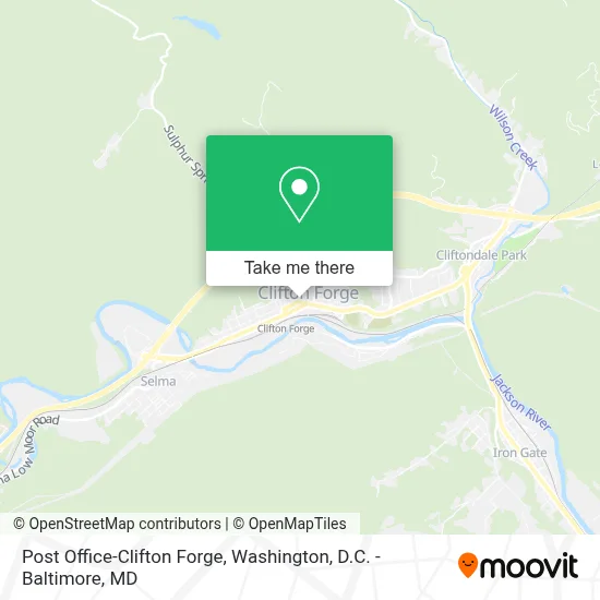 Post Office-Clifton Forge map
