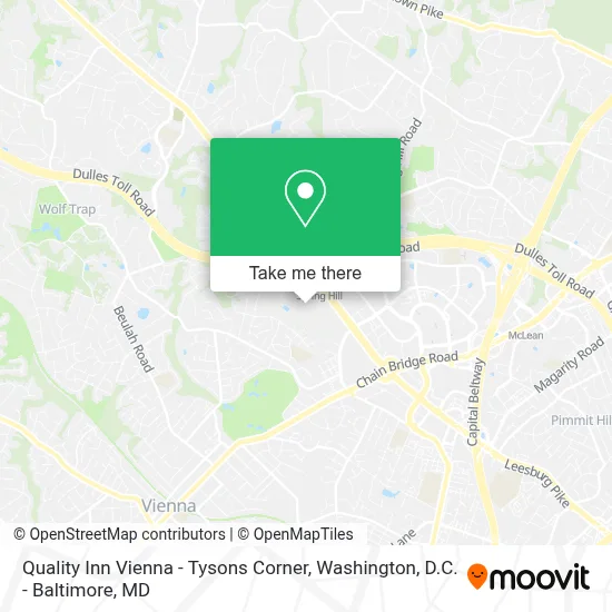 Quality Inn Vienna - Tysons Corner map