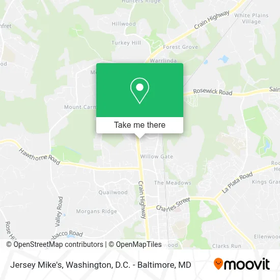 Jersey Mike's map