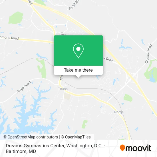 Dreams Gymnastics Center map