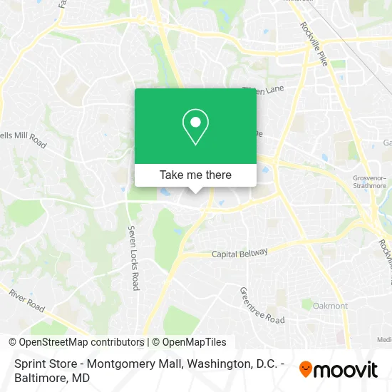 Sprint Store - Montgomery Mall map