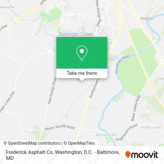 Frederick Asphalt Co map