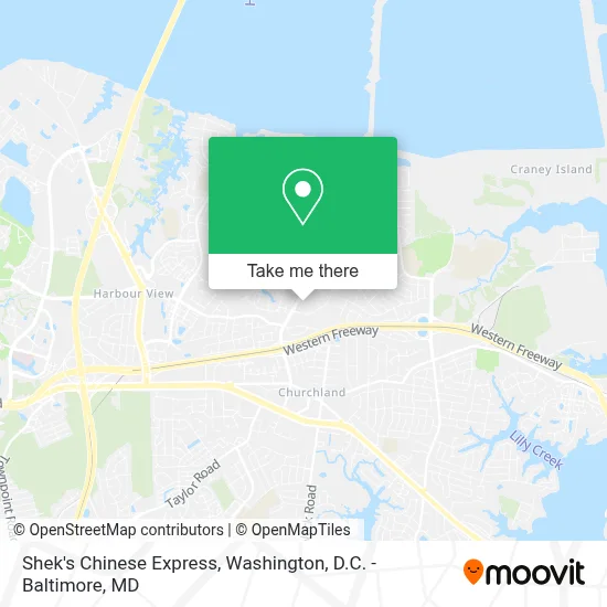 Shek's Chinese Express map