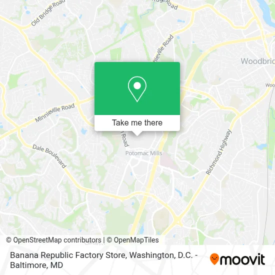 Banana Republic Factory Store map