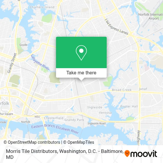Morris Tile Distributors map