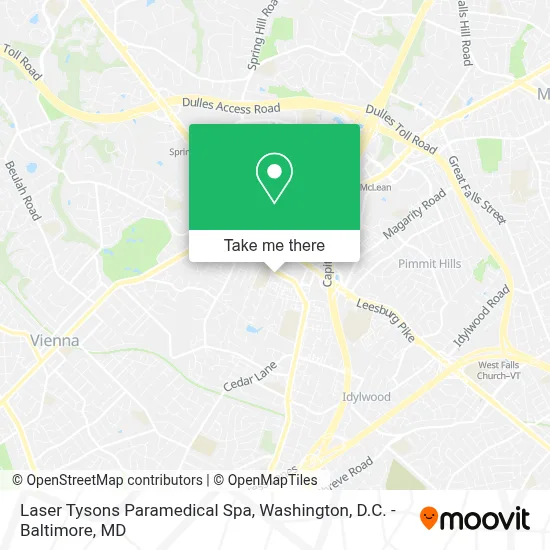Laser Tysons Paramedical Spa map