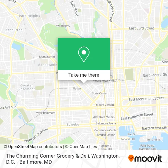 The Charming Corner Grocery & Deli map
