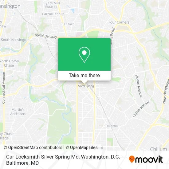 Car Locksmith Silver Spring Md map