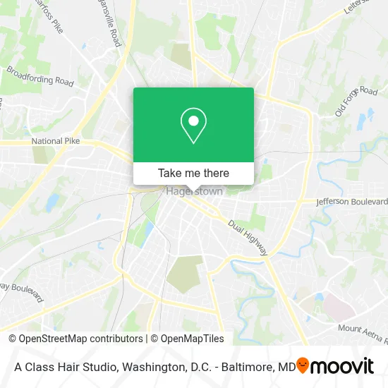 A Class Hair Studio map