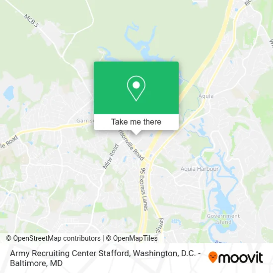 Army Recruiting Center Stafford map