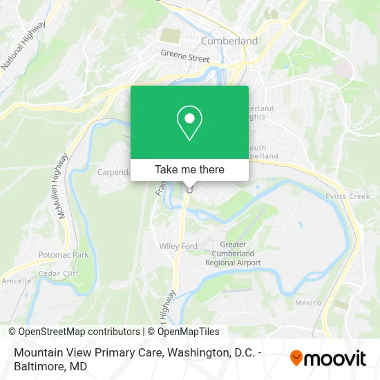 Mountain View Primary Care map
