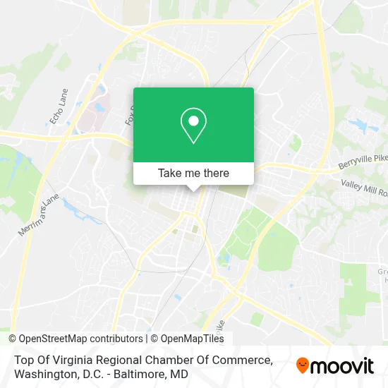 Top Of Virginia Regional Chamber Of Commerce map