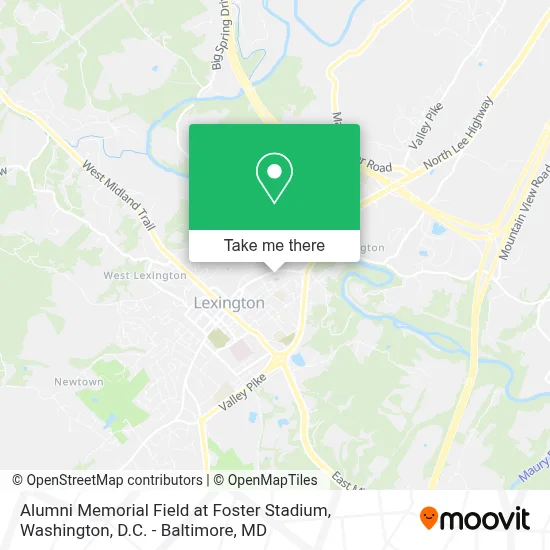 Alumni Memorial Field at Foster Stadium map
