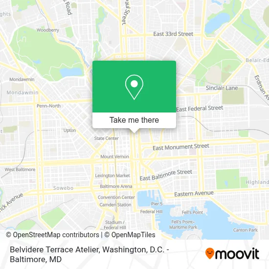 Belvidere Terrace Atelier map