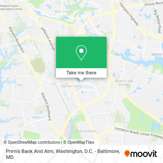 Primis Bank And Atm map