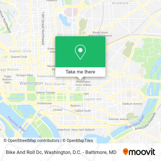Bike And Roll Dc map