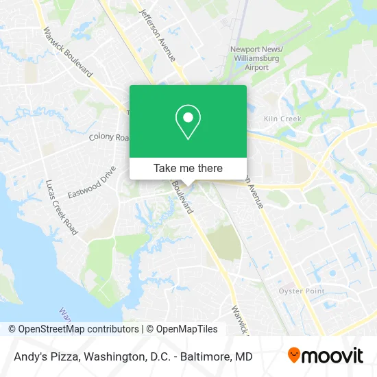 Andy's Pizza map