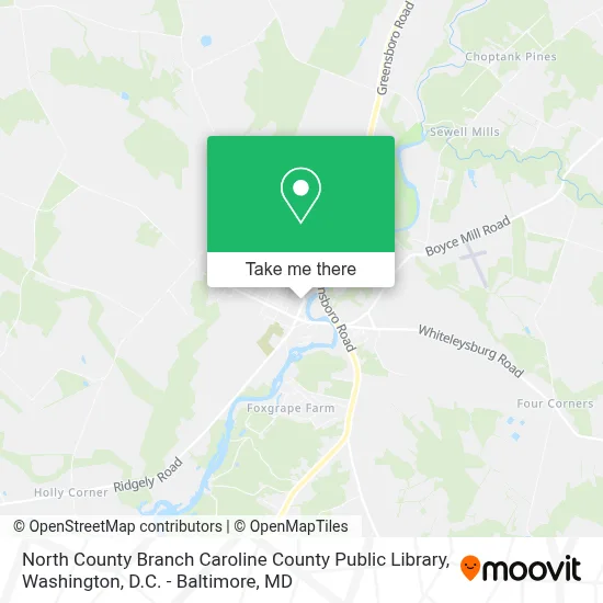 North County Branch Caroline County Public Library map
