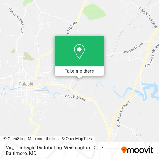 Virginia Eagle Distributing map