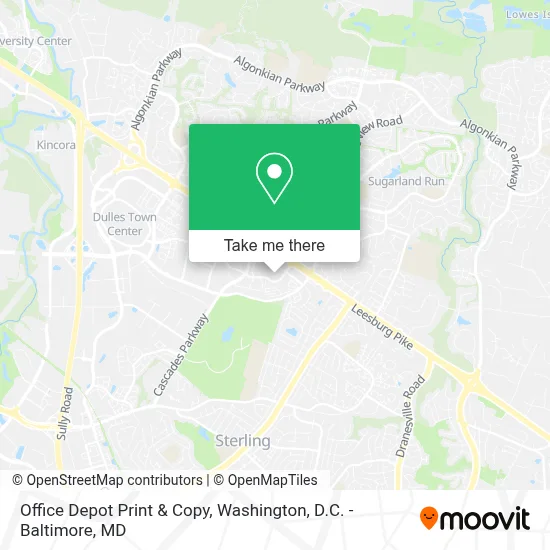 Office Depot Print & Copy map
